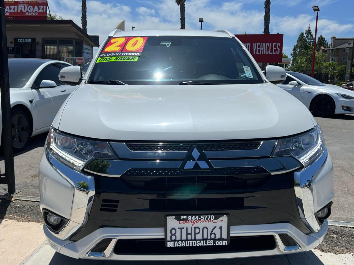 2020 WHITE /BLACK Mitsubishi Outlander PHEV (JA4J24A52LZ) , located at 744 E Miner Ave, Stockton, CA, 95202, (209) 944-5770, 37.956863, -121.282082 - Photo#1